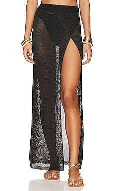 superdown Keva Wrap Maxi Skirt in Black from Revolve.com | Revolve Clothing (Global)