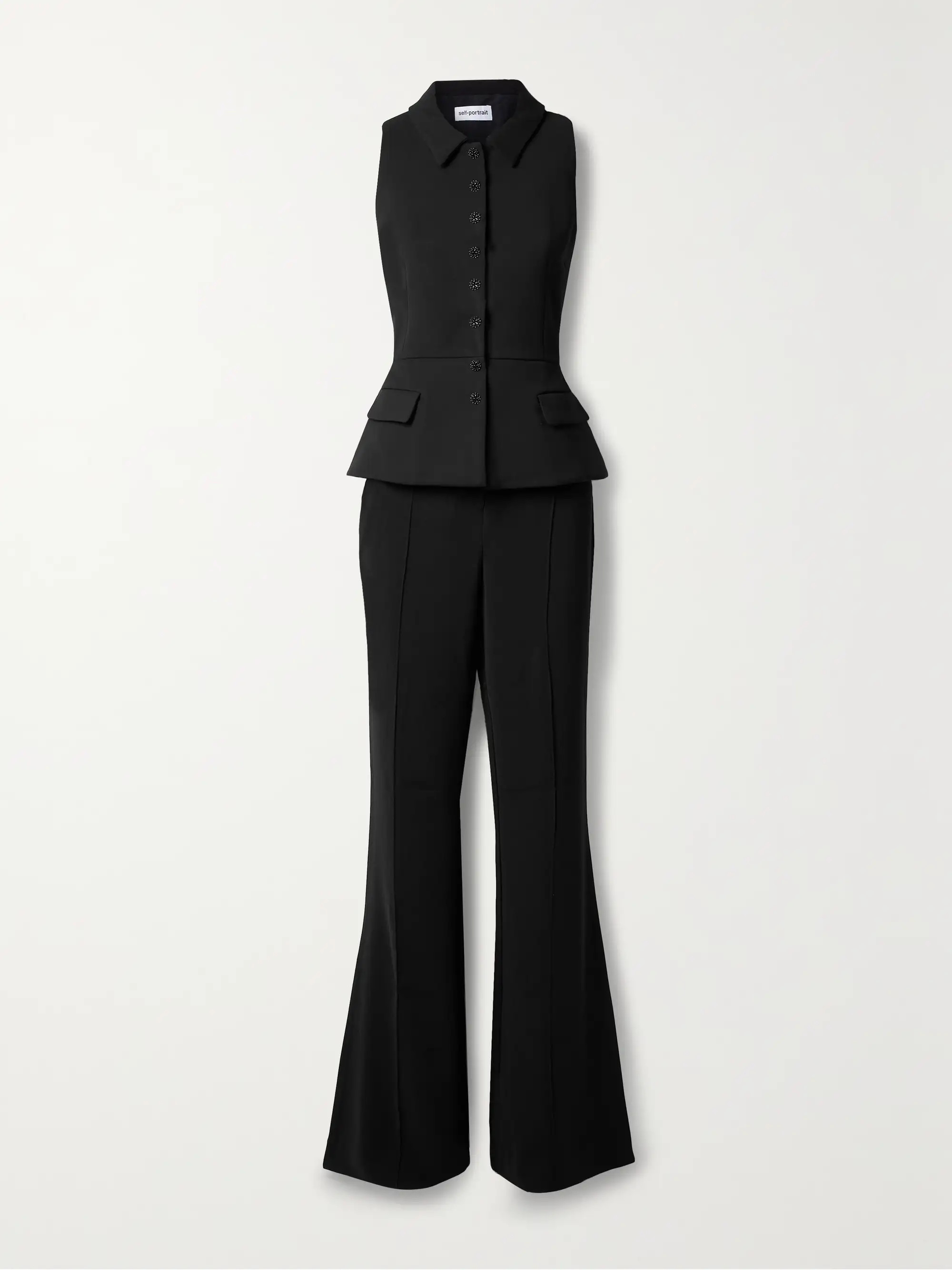 Convertible embellished crepe jumpsuit | NET-A-PORTER APAC