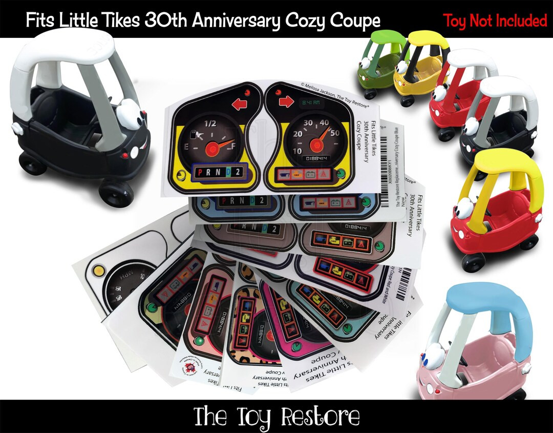 Dash Decal Only Replacement Stickers for Little Tikes 30th Anniversary Cozy Coupe Car - Etsy | Etsy (US)