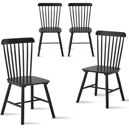Farmhouse Dining Chairs Set of 4 Wooden Kitchen Chairs Mid Century Modern Spindle Chair French Co... | Amazon (US)