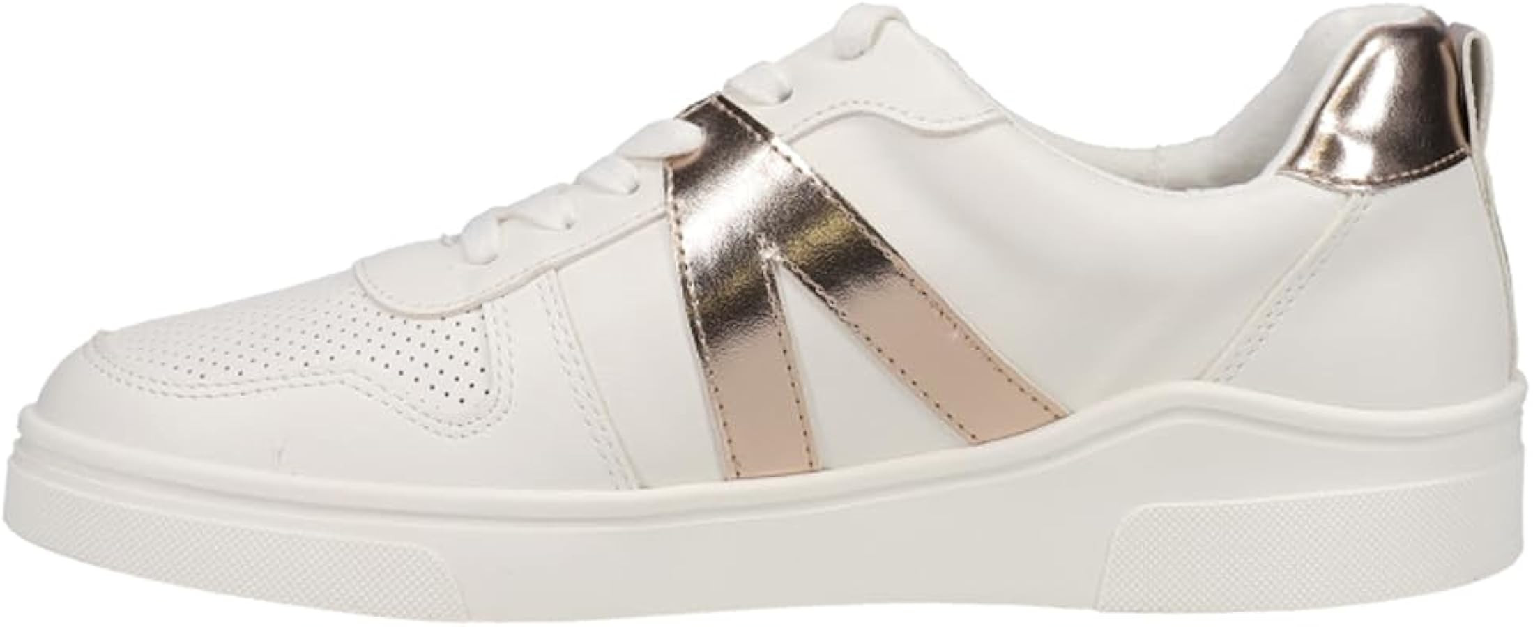 MIA Womens Alta Lace Up Sneakers Shoes Casual - Silver, White | Amazon (US)