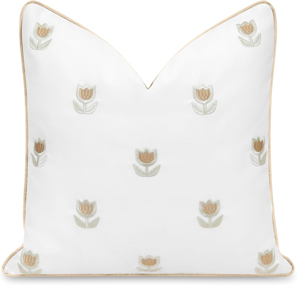 Hofdeco Premium Coastal Patio Indoor Outdoor Throw Pillow Cover Only, 20”x20” Water Repellent... | Amazon (US)