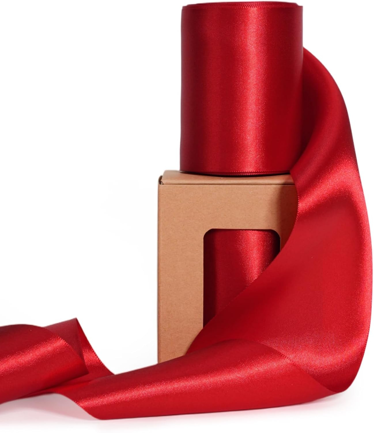 LaRibbons Red Satin Ribbon 3 Inch x 10 Yards Double Faced | Amazon (US)