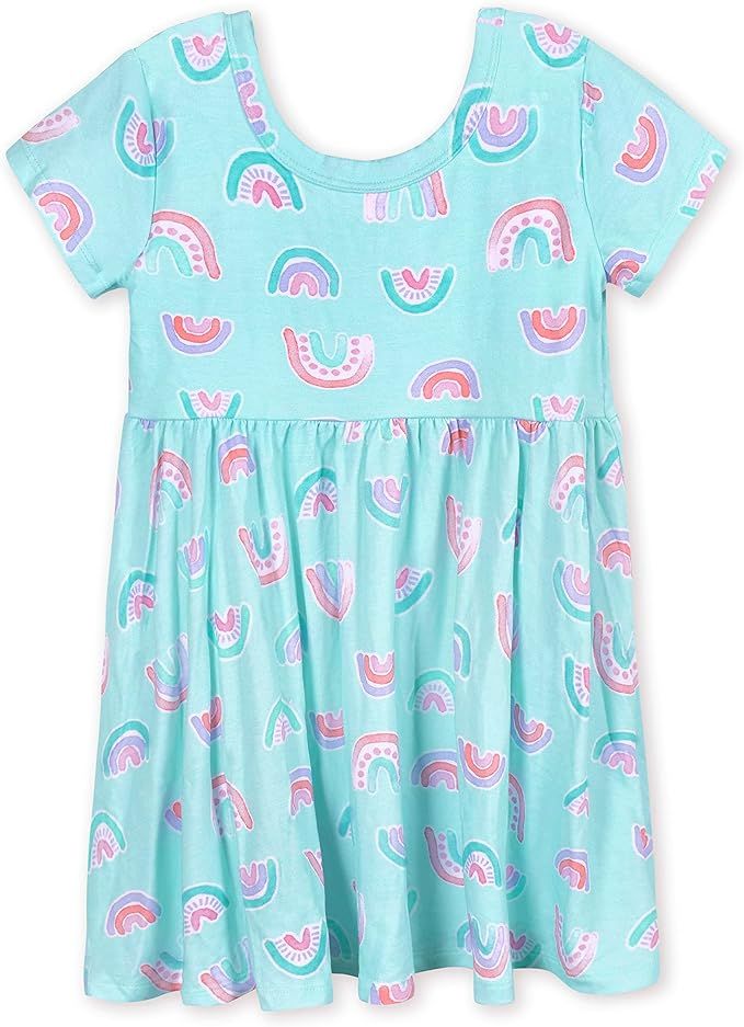 Gerber Baby Girls' One Size Toddler Buttery Soft Short Sleeve Twirl Dress with Viscose Made from ... | Amazon (US)