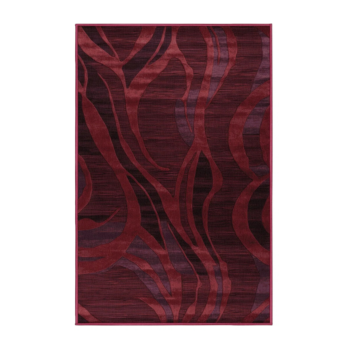 Machine Washable Abstract Red Area Rug | Wayfair North America
