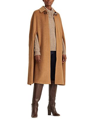 Lauren Ralph Lauren Women's Wool-Blend Cape & Reviews - Coats & Jackets - Women - Macy's | Macys (US)