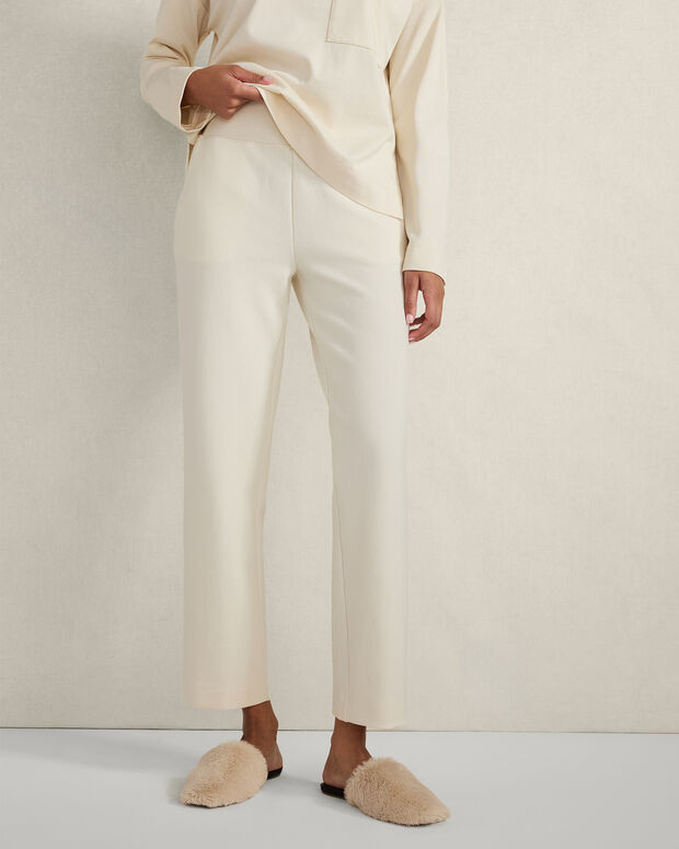 Organic Cotton Ottoman Rib Pants | Talbots