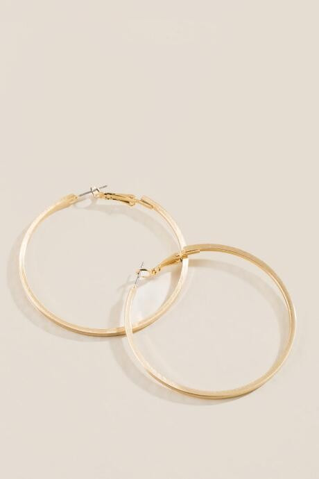 Milan Thin Gold Hoops - Gold | Francesca’s Collections