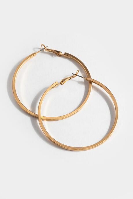 Milan Thin Gold Hoops - Gold | Francesca’s Collections