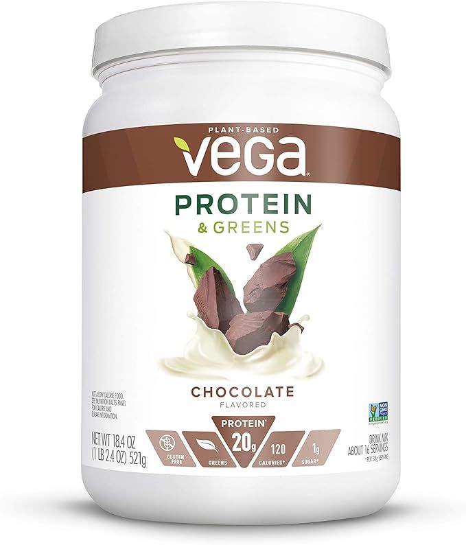 Vega Protein and Greens, Chocolate, Plant Based Protein Powder Plus Veggies - Vegan Protein Powde... | Amazon (US)