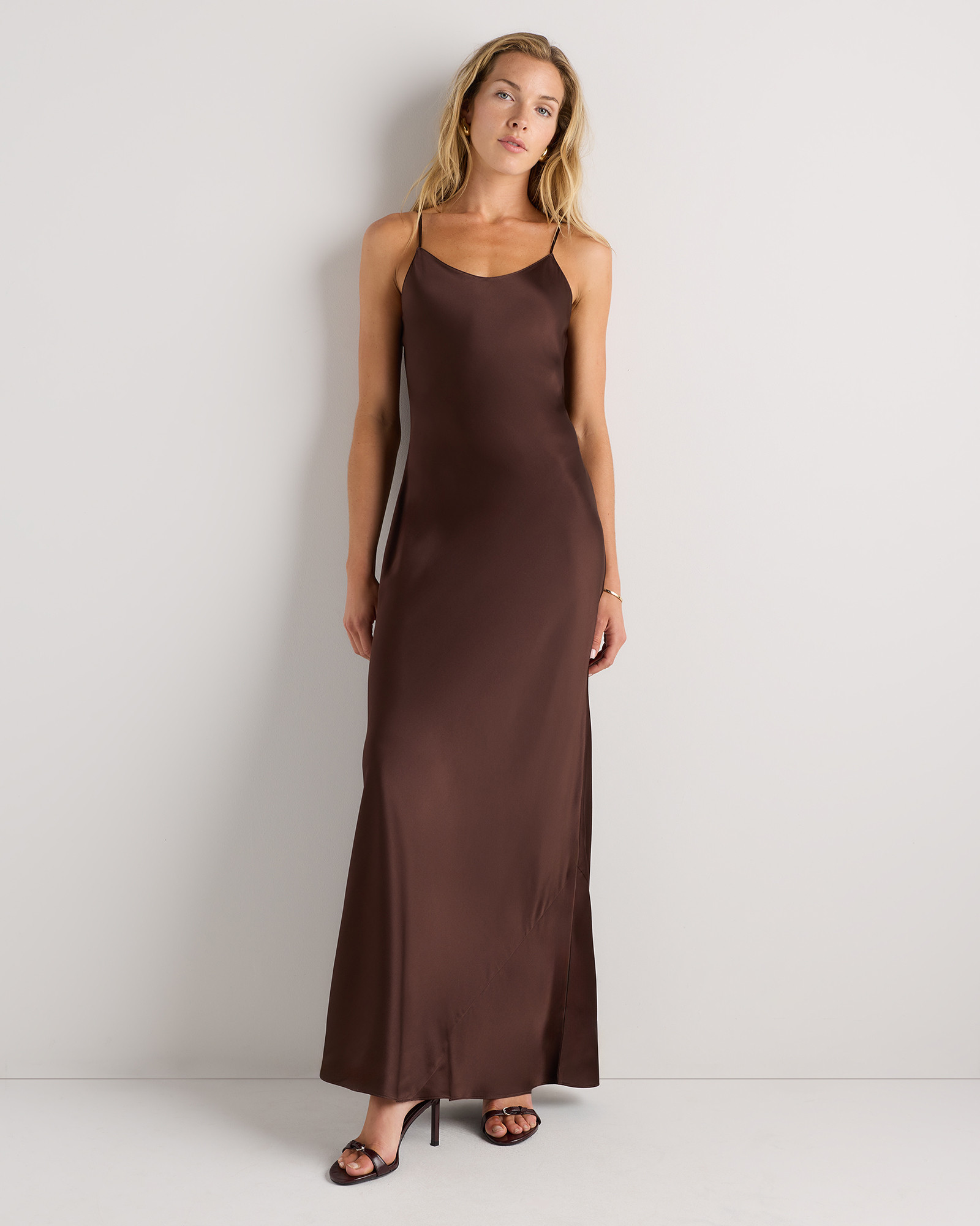 Quince | Women's Maxi Slip Dress in Black, Size Small, Mulberry Silk | Quince