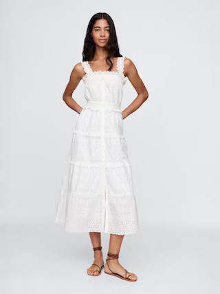 Gap × DÔEN Eyelet Midi Dress | Gap (US)