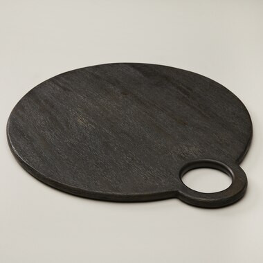 OUI LARGE MATTE DARK WOOD ROUND BOARD | Indigo (CA)