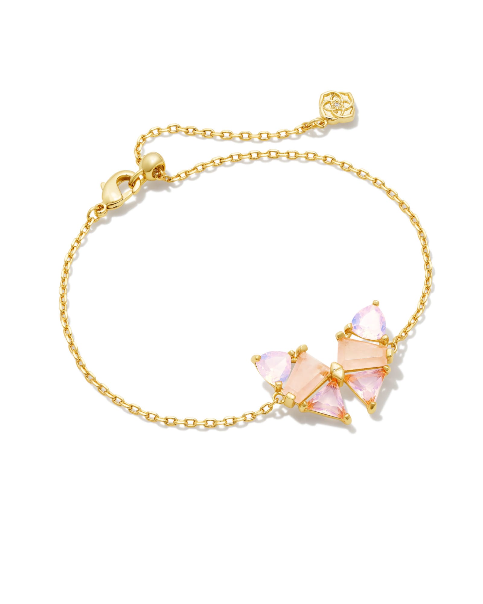 Blair Gold Butterfly Delicate Chain Bracelet in Pink Mix | Kendra Scott