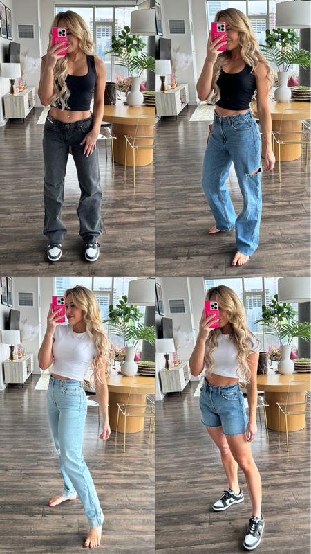 DENIM WINS. Ordered these all from the Abercrombie sale and 10/10 so good. I wear a 26L (but I recommend sizing up in the high rise loose jean if you want a baggier fit) 

#LTKfindsunder100 #LTKSpringSale #LTKsalealert