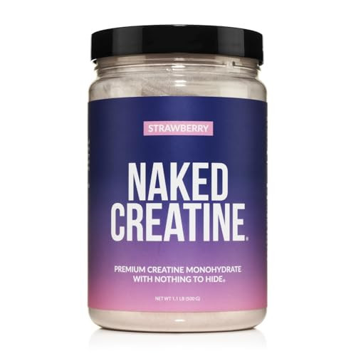 NAKED Creatine - Strawberry Flavored Creatine Monohydrate - Real Strawberry Powder, No Additives, Muscle Growth, Vegan, Non-GMO, Gluten Free, Soy Free - 45 Servings | Amazon (US)