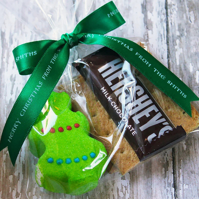 Imprinted Holiday Ribbons, 36 Ribbon Colors, Christmas Personalized Satin Ribbon, Professionally ... | Etsy (US)