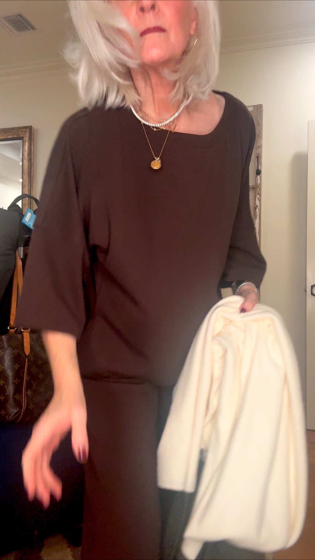 Headed to a cold climate from a warm climate for Thanksgiving. A comfortable travel outfit topped with a vintage tweed jacket and scarf which coordinates with travel capsule wardrobe. Happy Thanksgiving!🍁🍽  🦃 

#LTKTravel #LTKHoliday #LTKMidsize