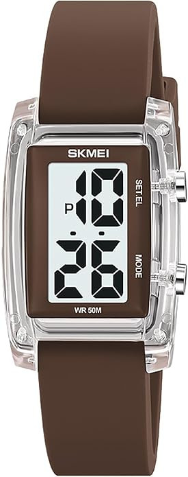 Gosasa Fashion Women’s Men's Digital Watch Unisex Big Numbers Dial Rectangular Face Waterproof ... | Amazon (US)