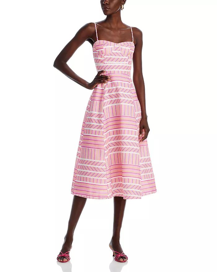 Striped Bustier Midi Dress - 100% Exclusive | Bloomingdale's (US)