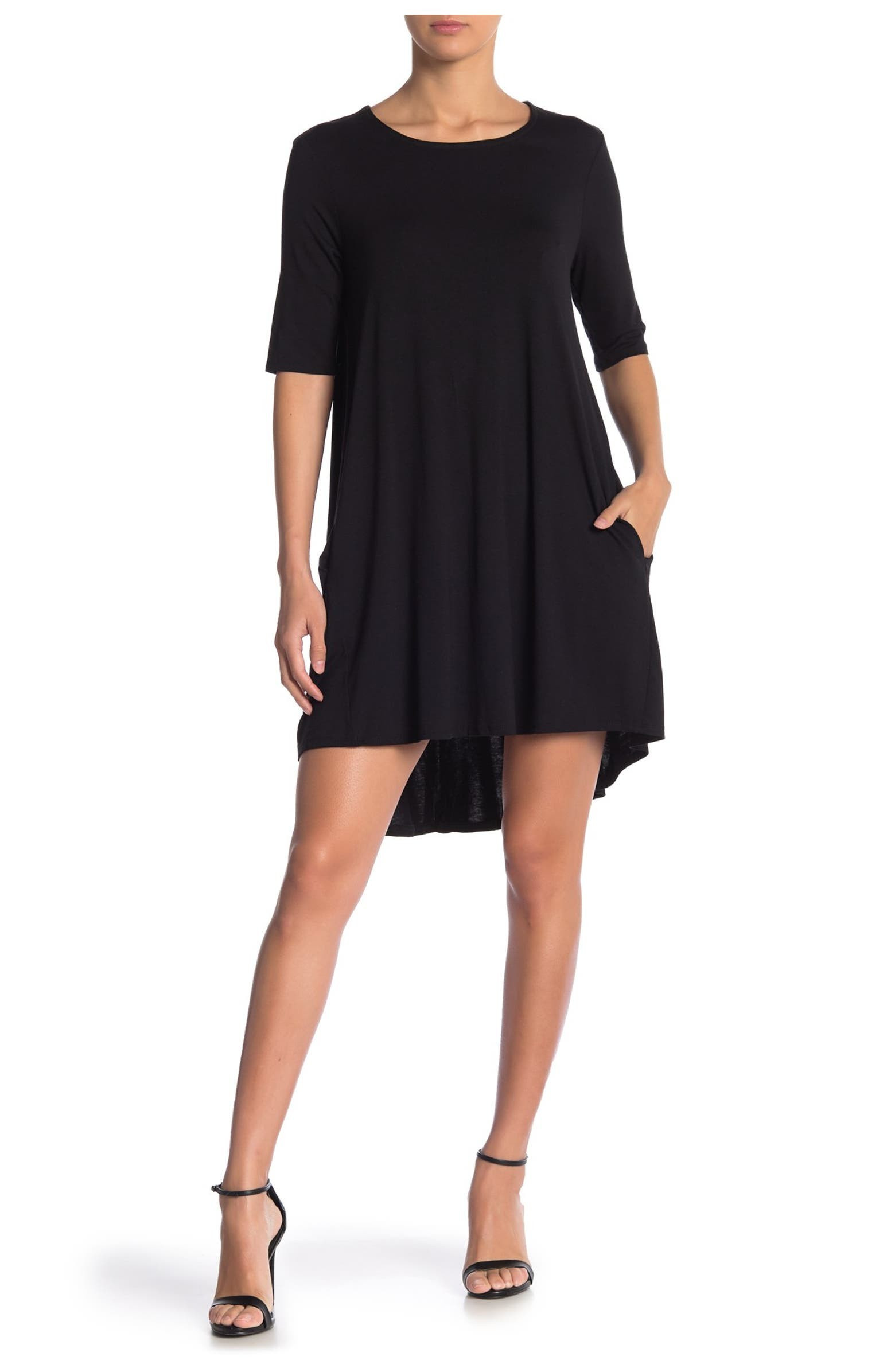 Elbow Sleeve Knit Swing Dress | Nordstrom Rack