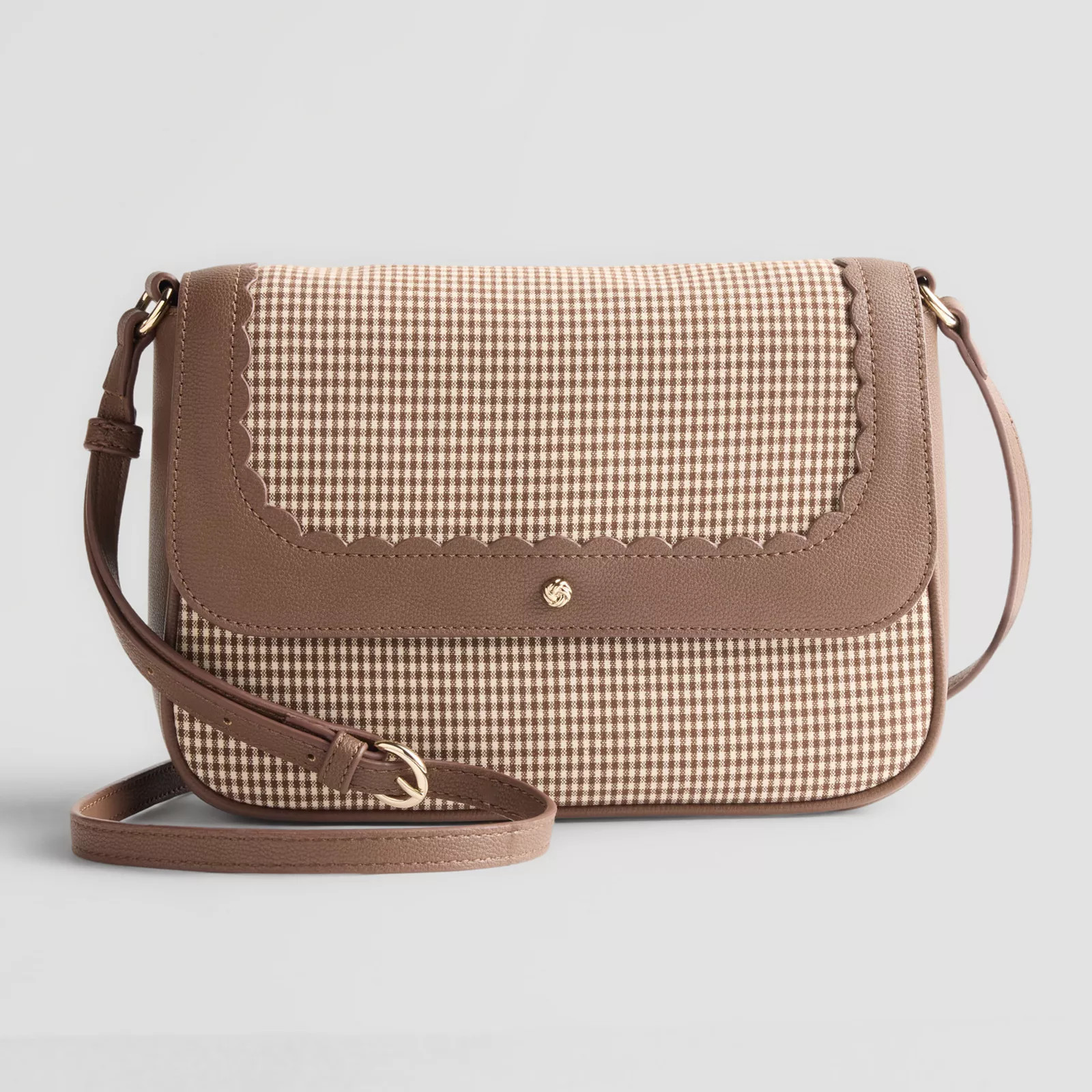 LC Lauren Conrad Scallop Edge Flap Crossbody Bag, Black | Kohl's