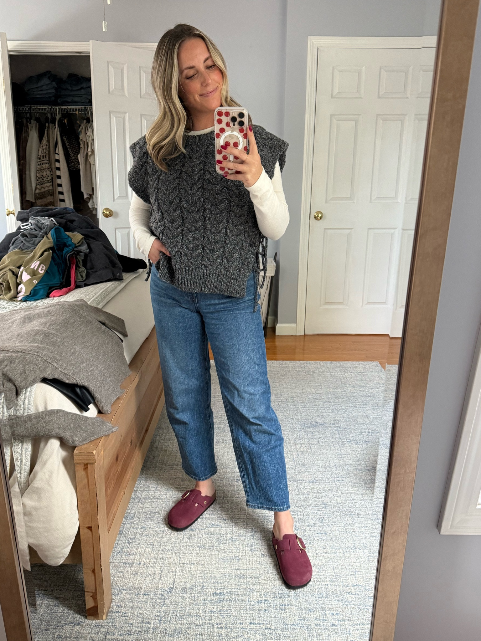 Birkenstock Boston, heartloom, Nordstrom, sweater vest, sale, free people, Madewell jeans

#LTKActive #LTKOver40 #LTKParties