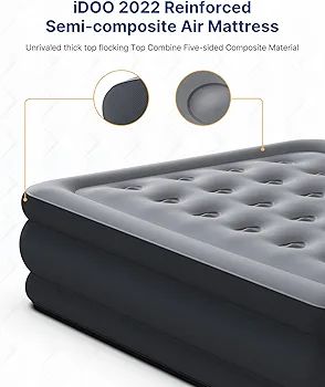 iDOO Air Mattress, Inflatable Airbed with Built-in Pump, 3 Mins Quick Self-Inflation, Comfortable... | Amazon (CA)