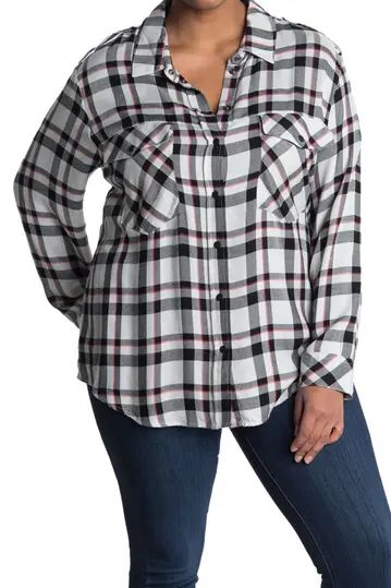 Plaid Long Sleeve Boyfriend Shirt | Nordstrom Rack