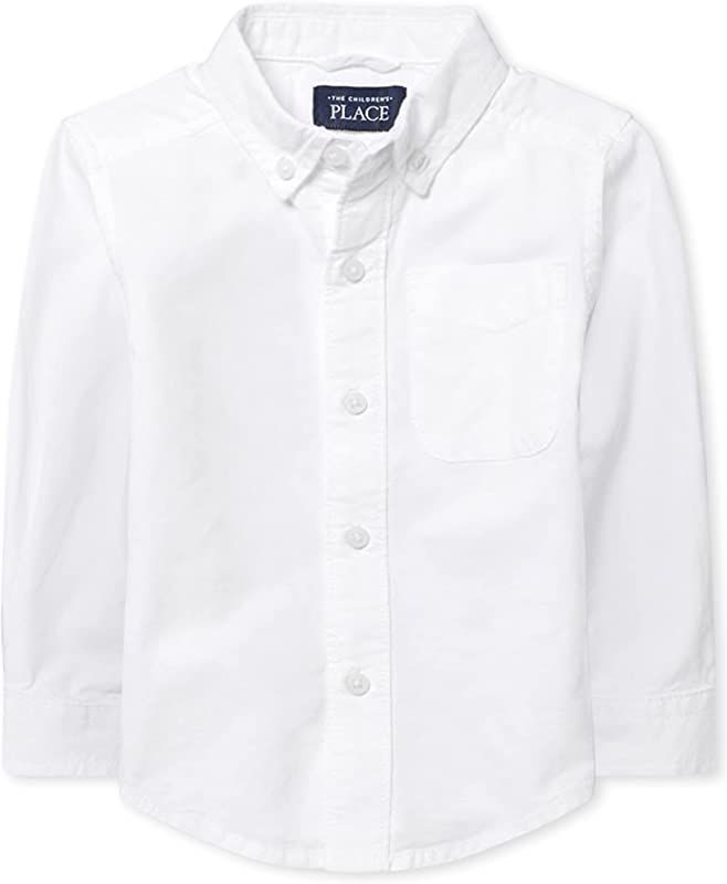 The Children's Place Baby Single and Toddler Boys Long Sleeve Oxford Button Down Shirt | Amazon (US)