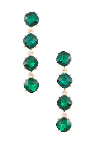 Ettika Four the Money Earrings in Emerald from Revolve.com | Revolve Clothing (Global)
