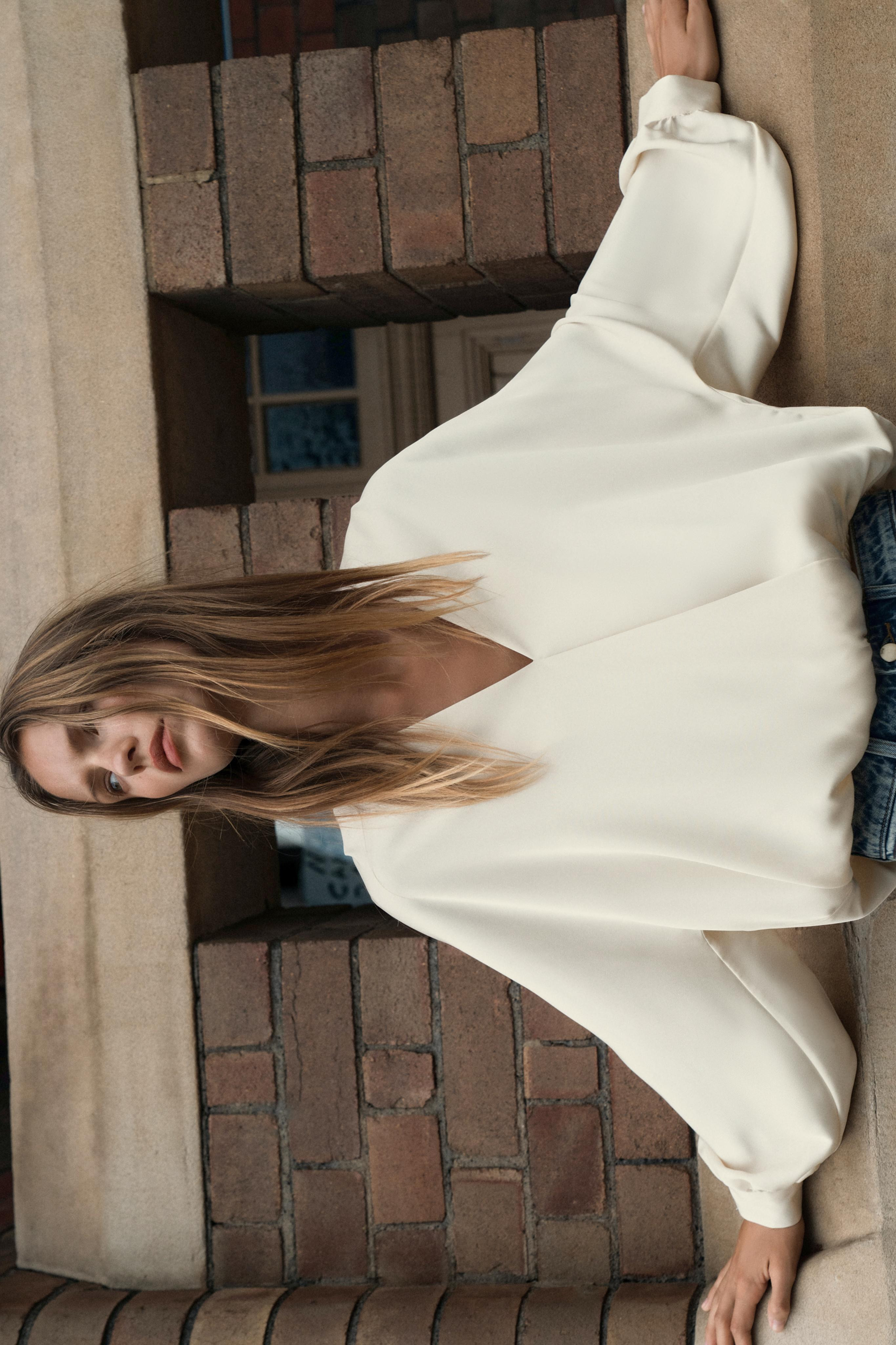 SATIN EFFECT WRAP BLOUSE | Zara US