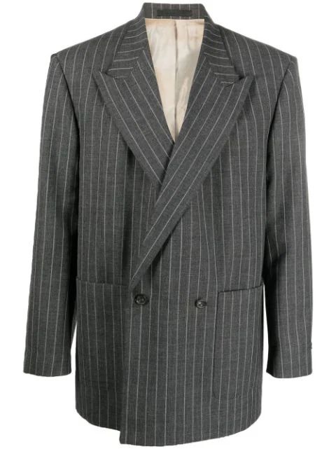 Fear Of God Pinstriped double-breasted Button Blazer - Farfetch | Farfetch Global