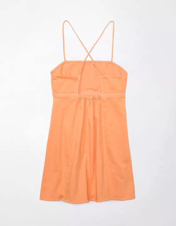 AE Dreamy Drape Pleated Strappy Mini Dress | American Eagle Outfitters (US & CA)