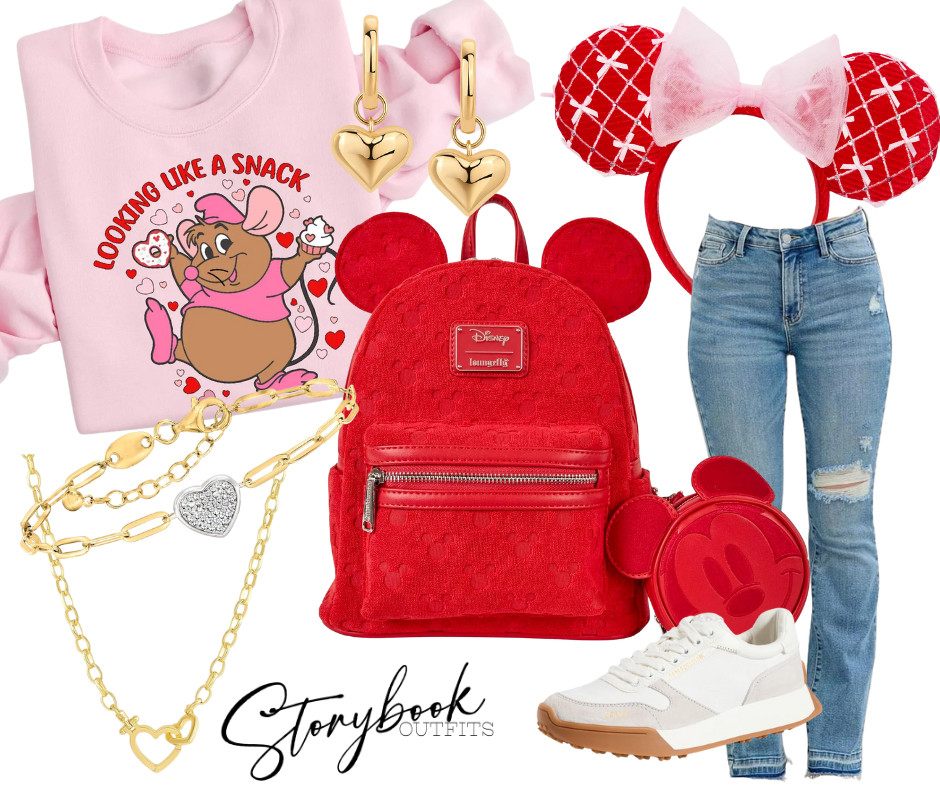 Gus is out here looking like a snack, a Valentine's snack! This is. so cute for a Disney park day! 

 #LTKTravel