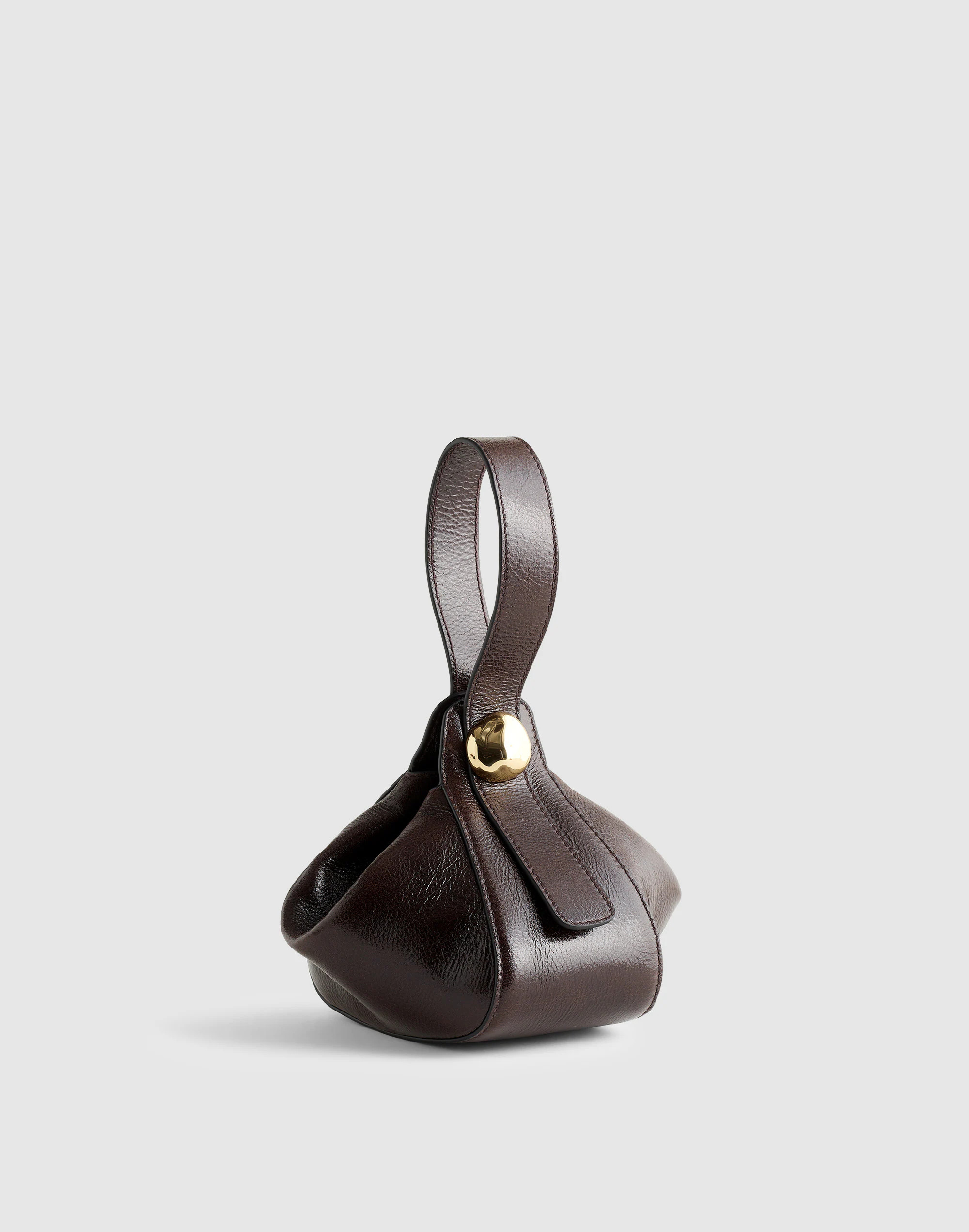 The Sculpted Metal Wristlet Bag | Madewell