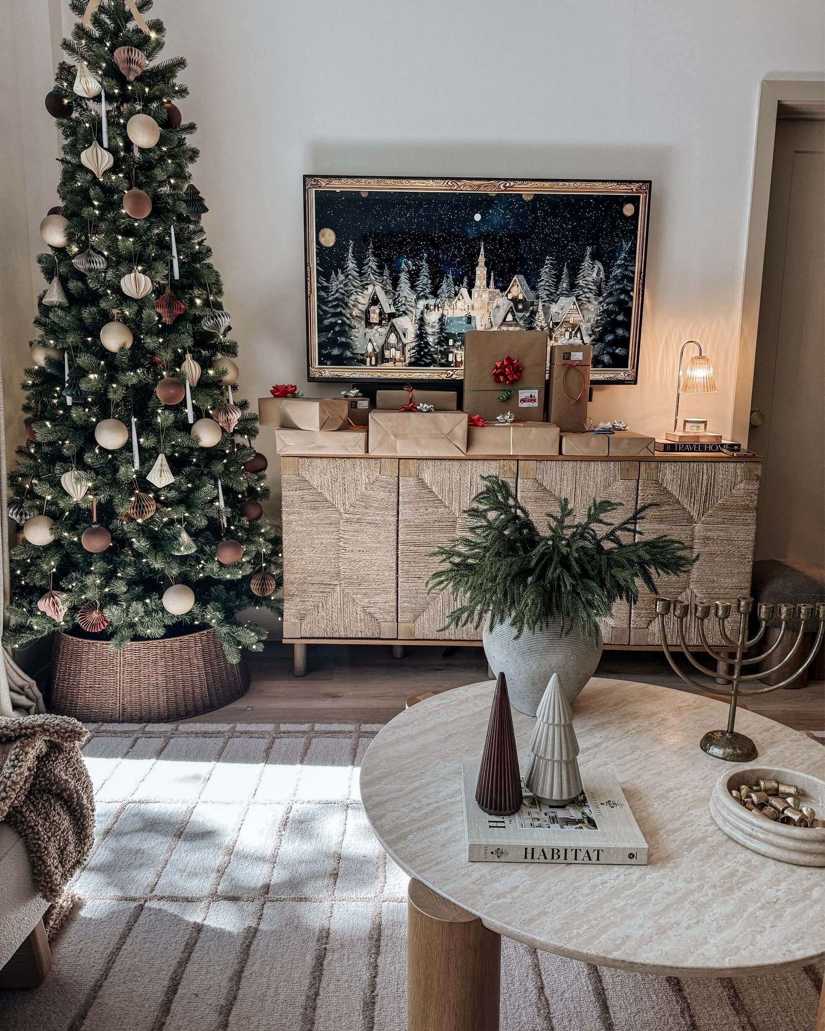 A cozy holiday living room view 🎁🎄

#LTKHoliday #LTKHome #LTKSeasonal