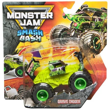 Monster Jam Smash & Bash Grave Digger, 1:64 Scale | Walmart (US)
