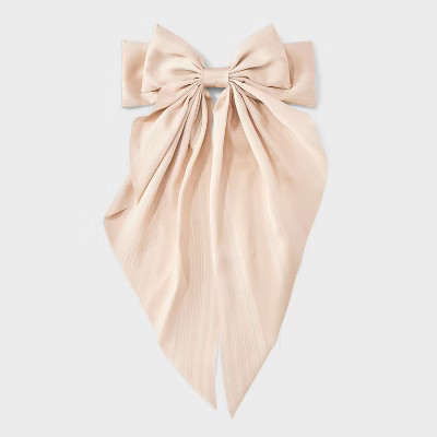 Texture Double Bow Hair Barrette - A New Day™ Cream | Target