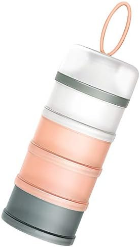 Milk Powder Dispenser Portable 4 Layer Baby Feeding Formula Storage Pot Container | Amazon (US)