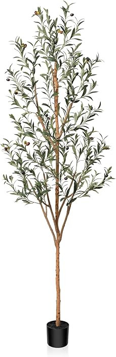 Kazeila Artificial Olive Tree 7FT Tall Faux Silk Plant for Home Office Decor Indoor Fake Potted T... | Amazon (US)