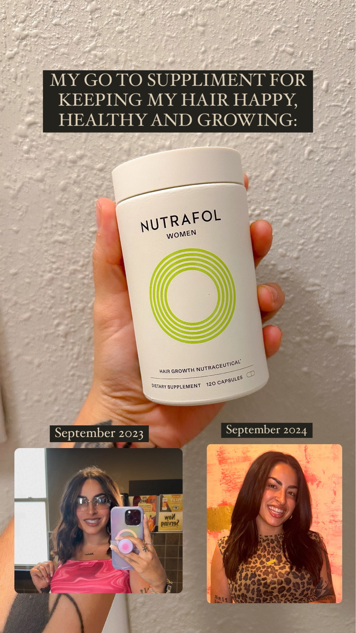 #nutrafolpartner I’ve been on a hair journey all year and I have seen serious results over the past 9 months by taking Nutrafol. Made with 100% drug free ingredients, it’s a simple and effective way to keep your hair happy, healthy and GROWING! Shop my link and check out Nutrafol today 🤍 #nutrafol

https://nutrafol.com/influencer/wom/khloe/

