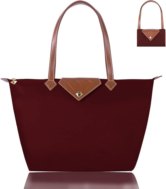 BOJLY Women Tote Bag,Stylish Waterproof Nylon Ladies Shoulder Bag, Folding Beach Travel Bag for W... | Amazon (US)