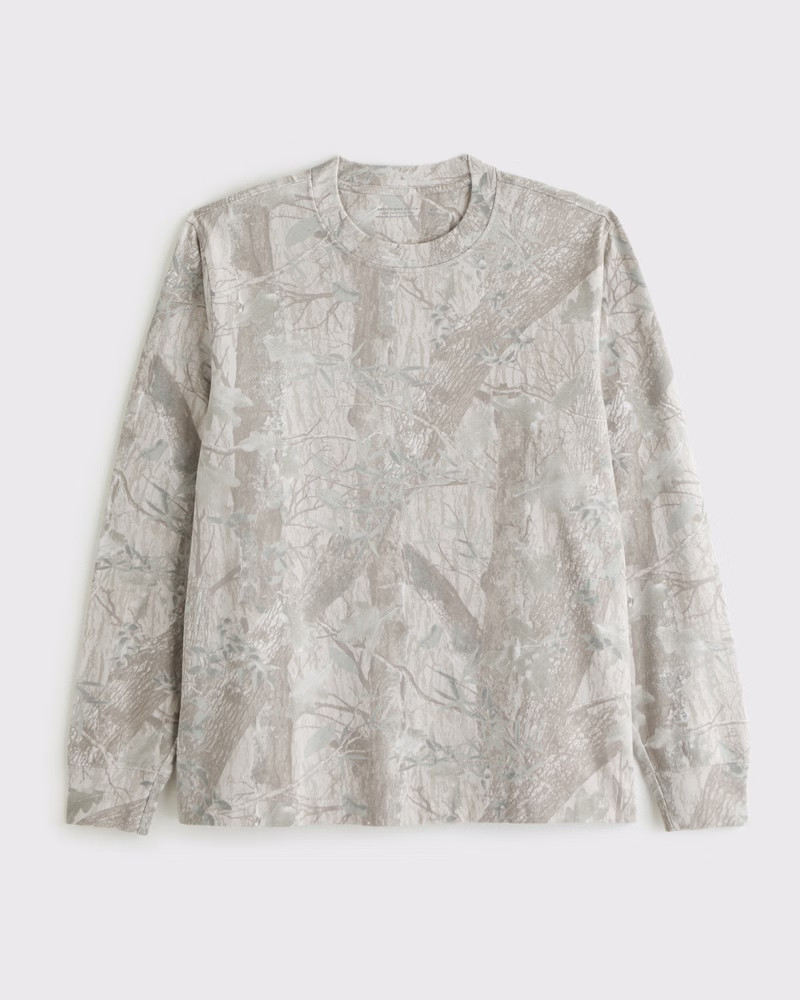 Men's Long-Sleeve Premium Heavyweight 2.0 Tee | Men's Tops | Abercrombie.com | Abercrombie & Fitch (US)