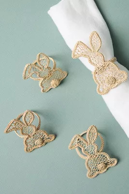 Handwoven Spring Napkin Rings, Set of 4 | Anthropologie (US)
