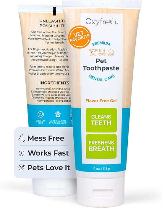 Oxyfresh Professional Cat & Dog Toothpaste, Teeth Cleaning Gel for Plaque, Tartar & Bad Breath, V... | Amazon (US)
