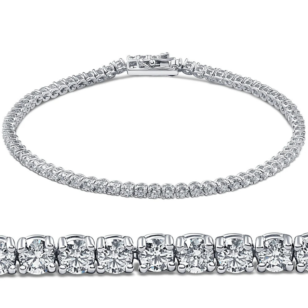 3ct Round Diamond Tennis Bracelet 14K White Gold Women's 7 | Shop Simon