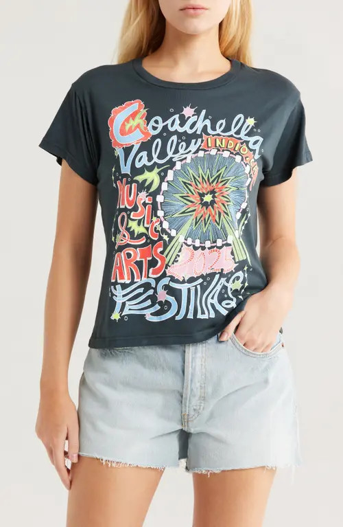 Daydreamer x Coachella Solo Ferris Wheel Cotton Graphic T-Shirt in Vintage Black at Nordstrom, Size Small | Nordstrom