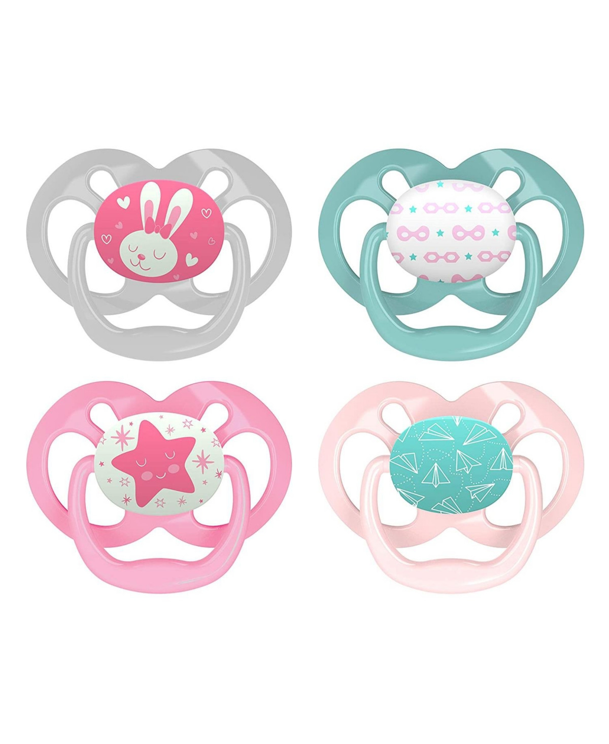 Dr. Browns Advantage Symmetrical Pacifier, Pink, 4 Pack, 6-18m - Pink | Macy's
