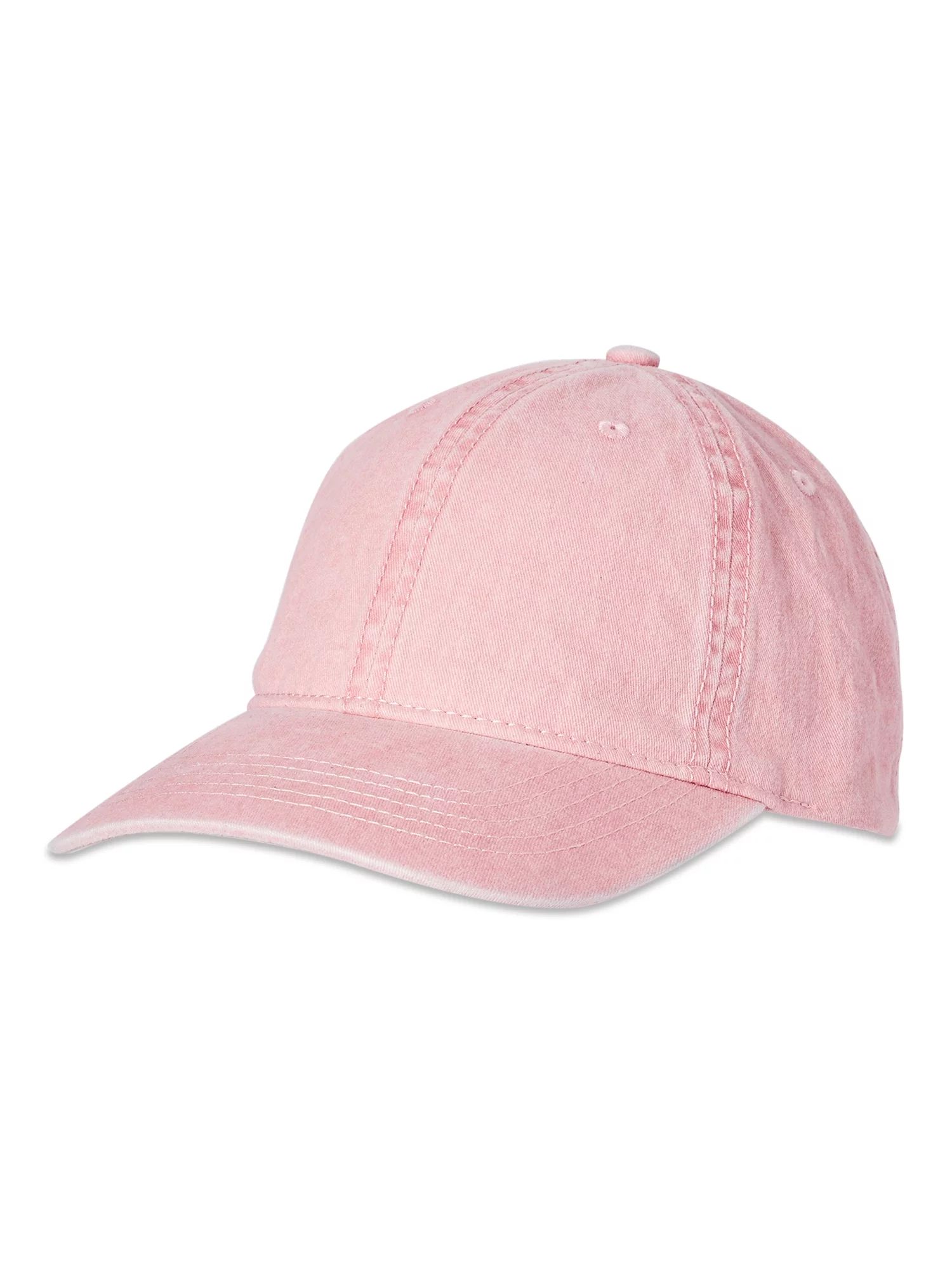 Time and Tru Women's Washed Cotton Twill Baseball Hat, Dusty Rose | Walmart (US)